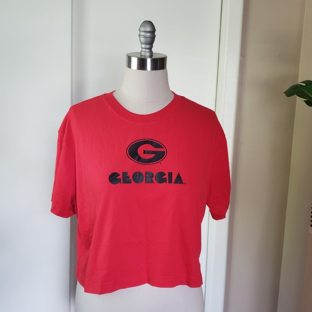 Georgia Bulldogs DriFit Cropped T-Shirt Size Large GO DAWGS!!!